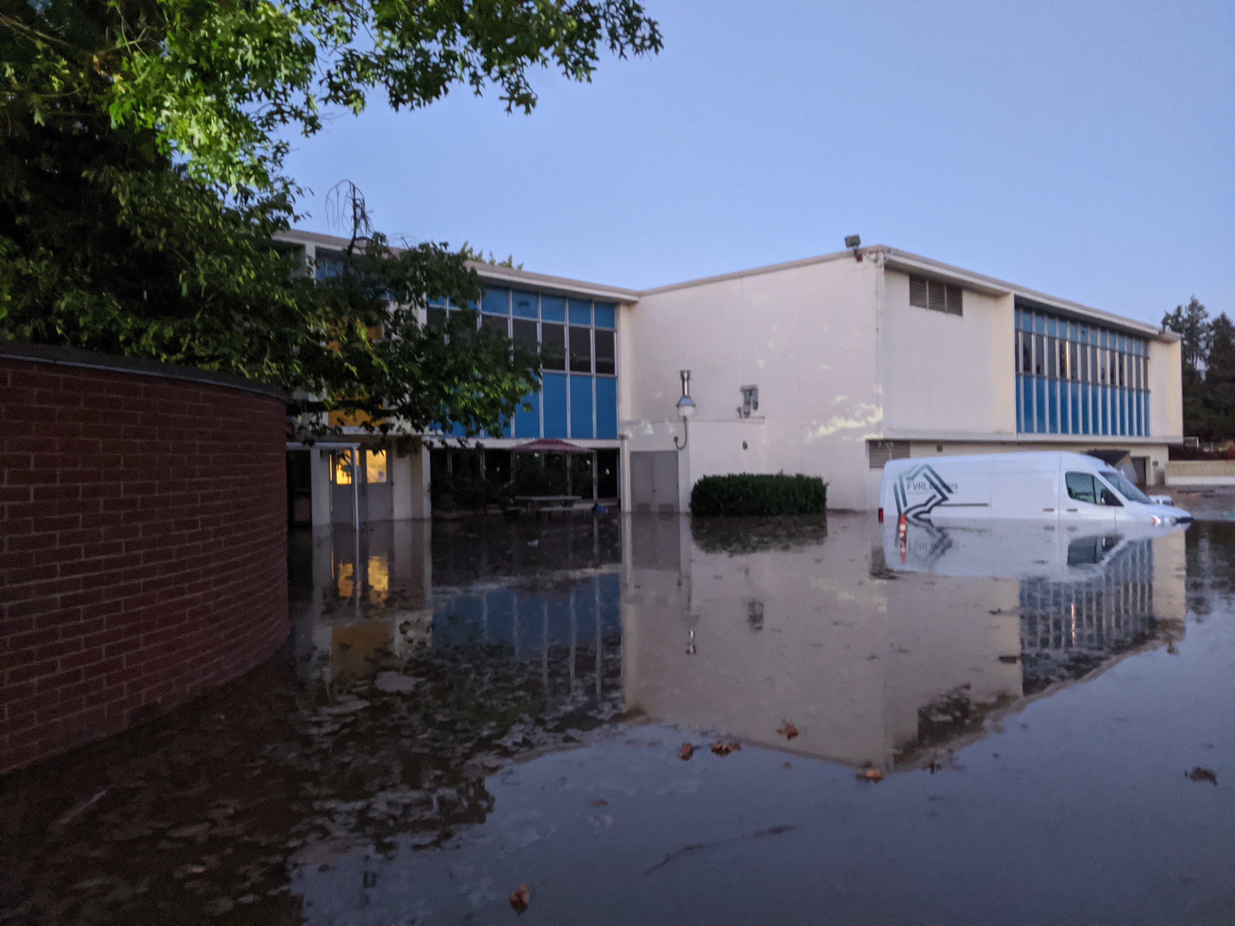 Flood behind FVRL's Operations Center