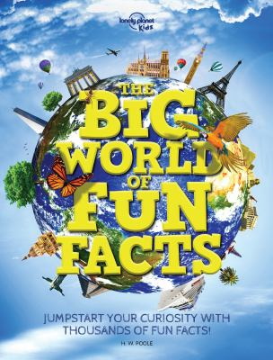 Earth floating in clouds with "The Big World of Fun Facts" printed in front