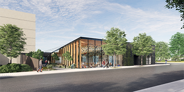 Architect drawing of future library