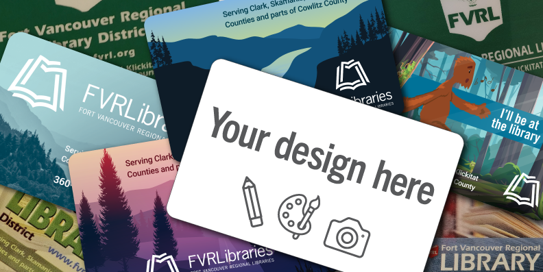 Your design here on blank library card