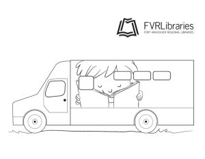 Bookmobile coloring page