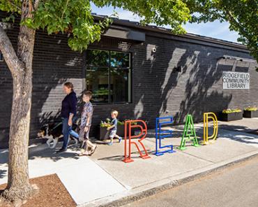 Photo of Ridgefield Community Library building exterior 